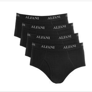 Alfani Men’s 4-Pack Briefs 100% Cotton Deep Black XL 10171